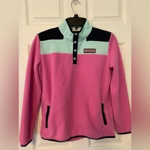 Vineyard vines girls quarter zip/button up